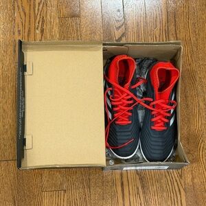 Adidas Kids Black and Red Sneakers Size 5